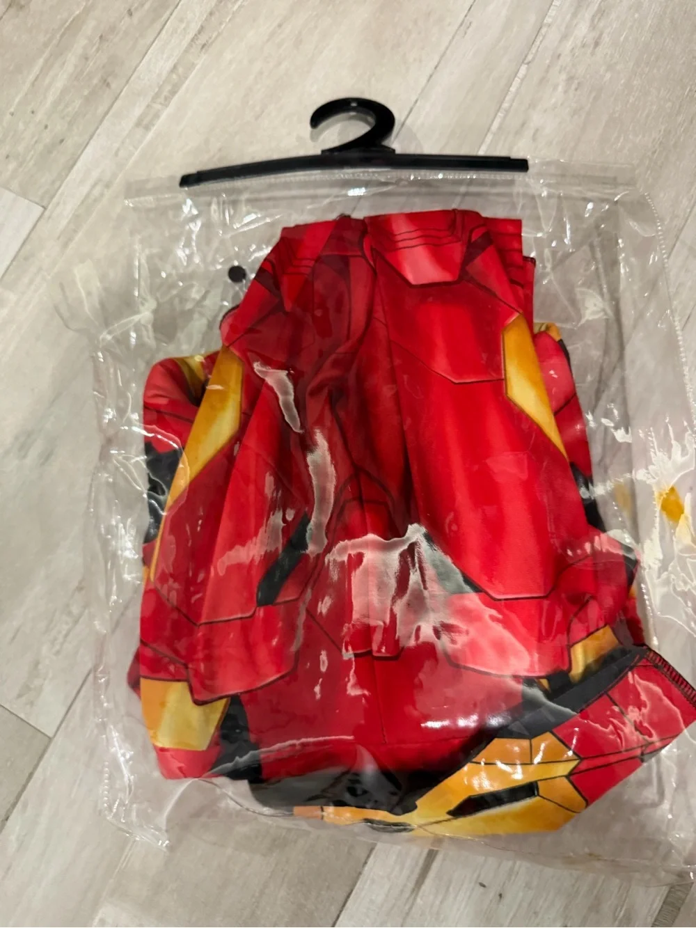 Avengers Kids Red Iron Man Style Muscle Costume with Mask and Gloves - Picture 9 of 9